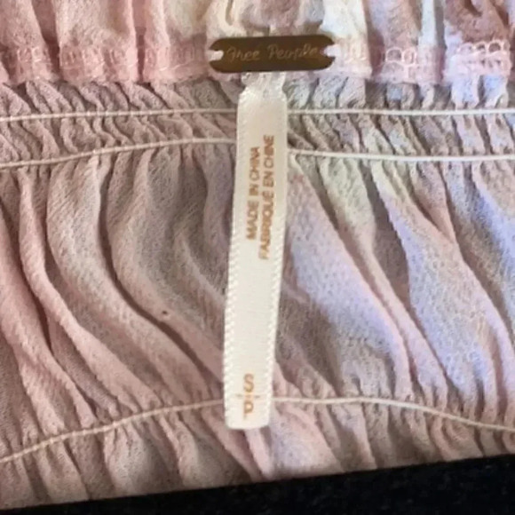 Free People S/P off shoulder polyester blouse - Picture 3 of 4